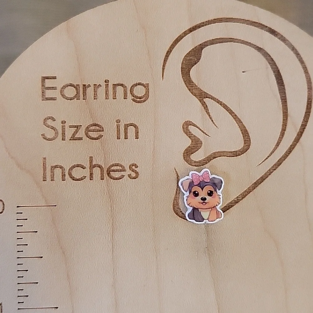 YORKIE GIRL Stud Earrings